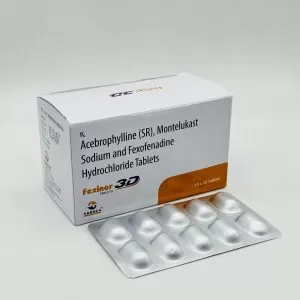 Acebrophylline 200mg (SR), Fexofenadine 120mg & Montelukast 10mg