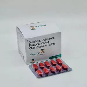 Diclofenac Sodium 50mg, Paracetamol 325mg, Chlorzoxazone 250mg