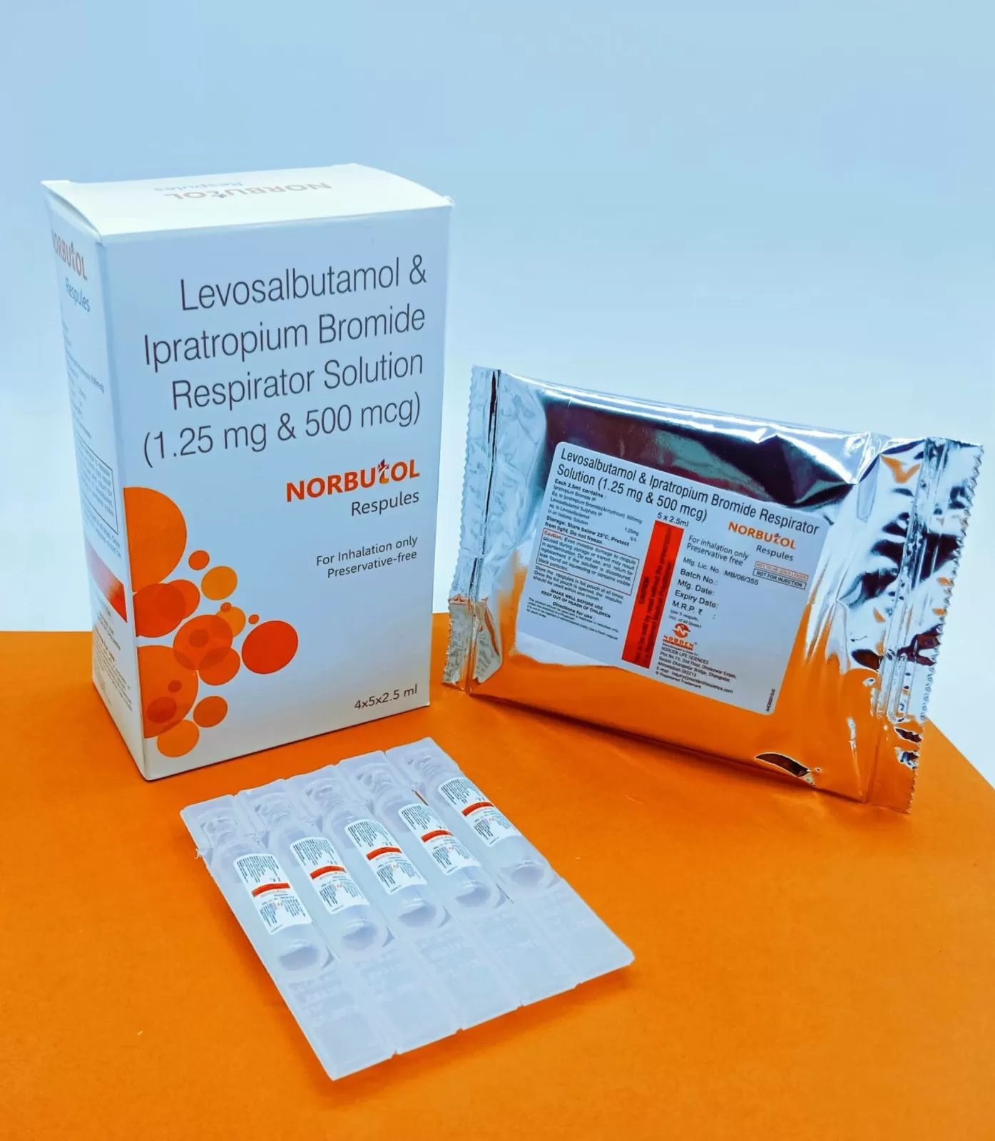 Levosalbutamol 1.25mg + Ipratropium 500mcg