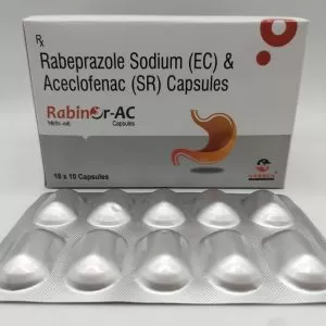 Rabeprazole (EC) 20mg & Aceclofenac 200mg (SR) Capsules
